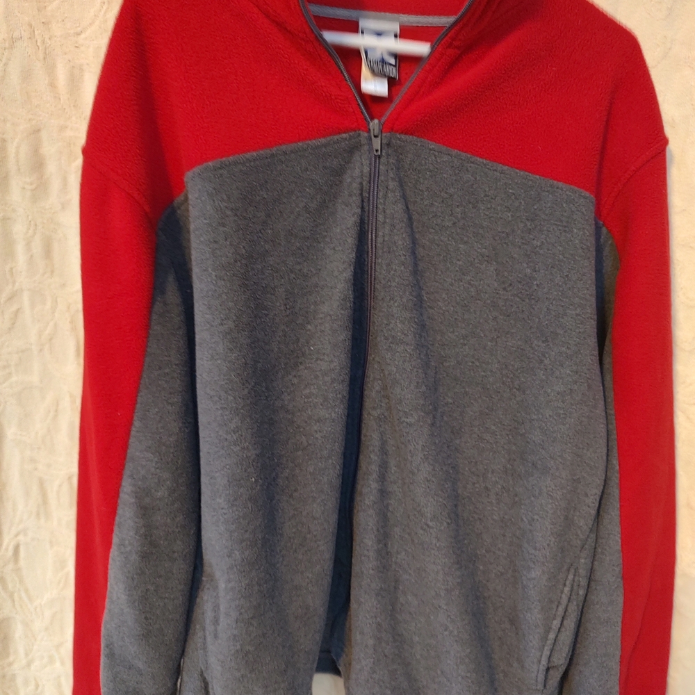 Men's Red and Gray Eagle Canyon Jacket Size XL Full Zipper